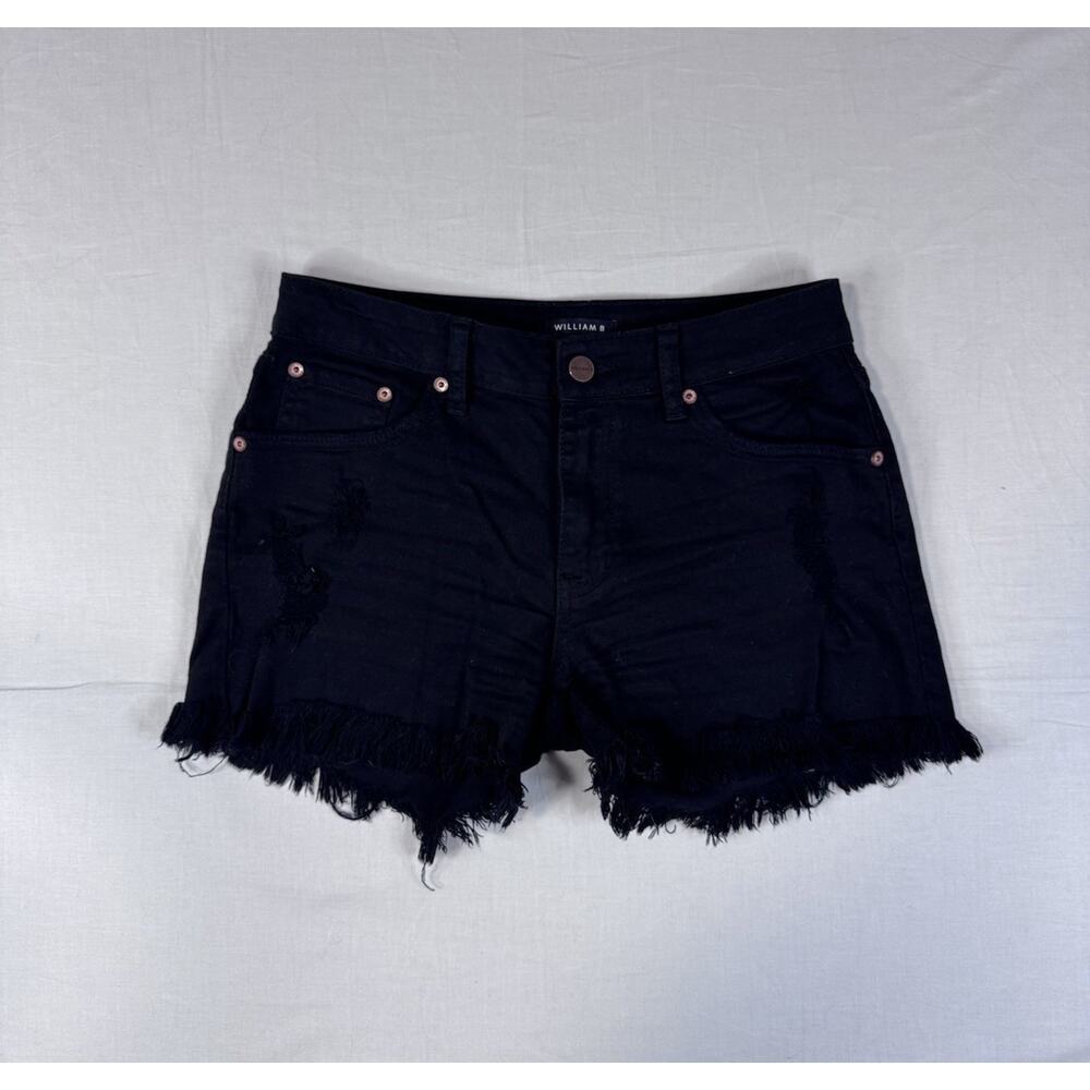 William B. Jean Shorts Cut-Off Black Denim - Size S